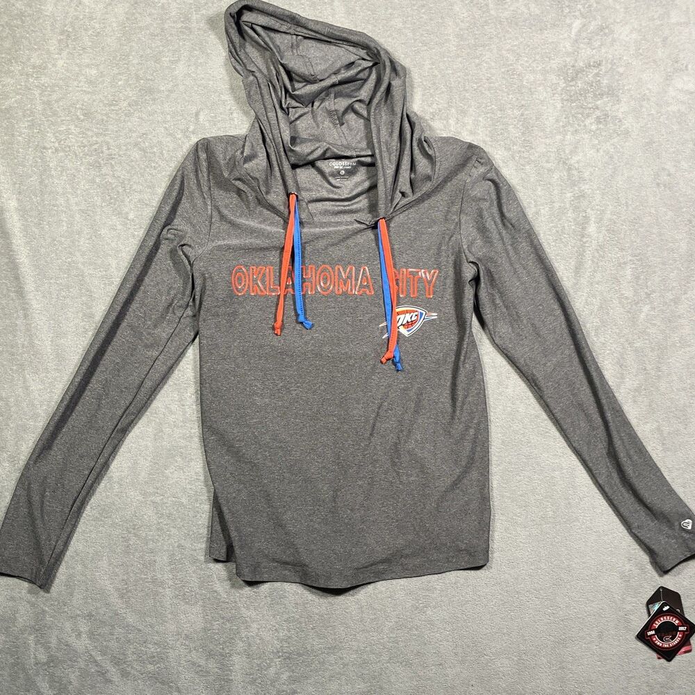Colosseum Oklahoma City Thunder OKC Hoodie Gray NBA Basketball Men's S